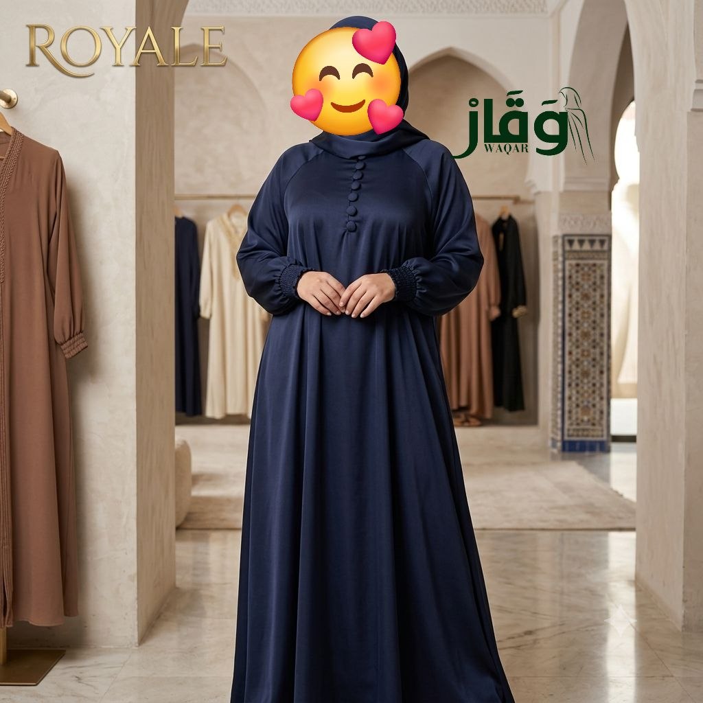 حجاب الرفيف الملكي - قماش Royale Prada الأصلي بقصّة واسعة وراحة شرعية